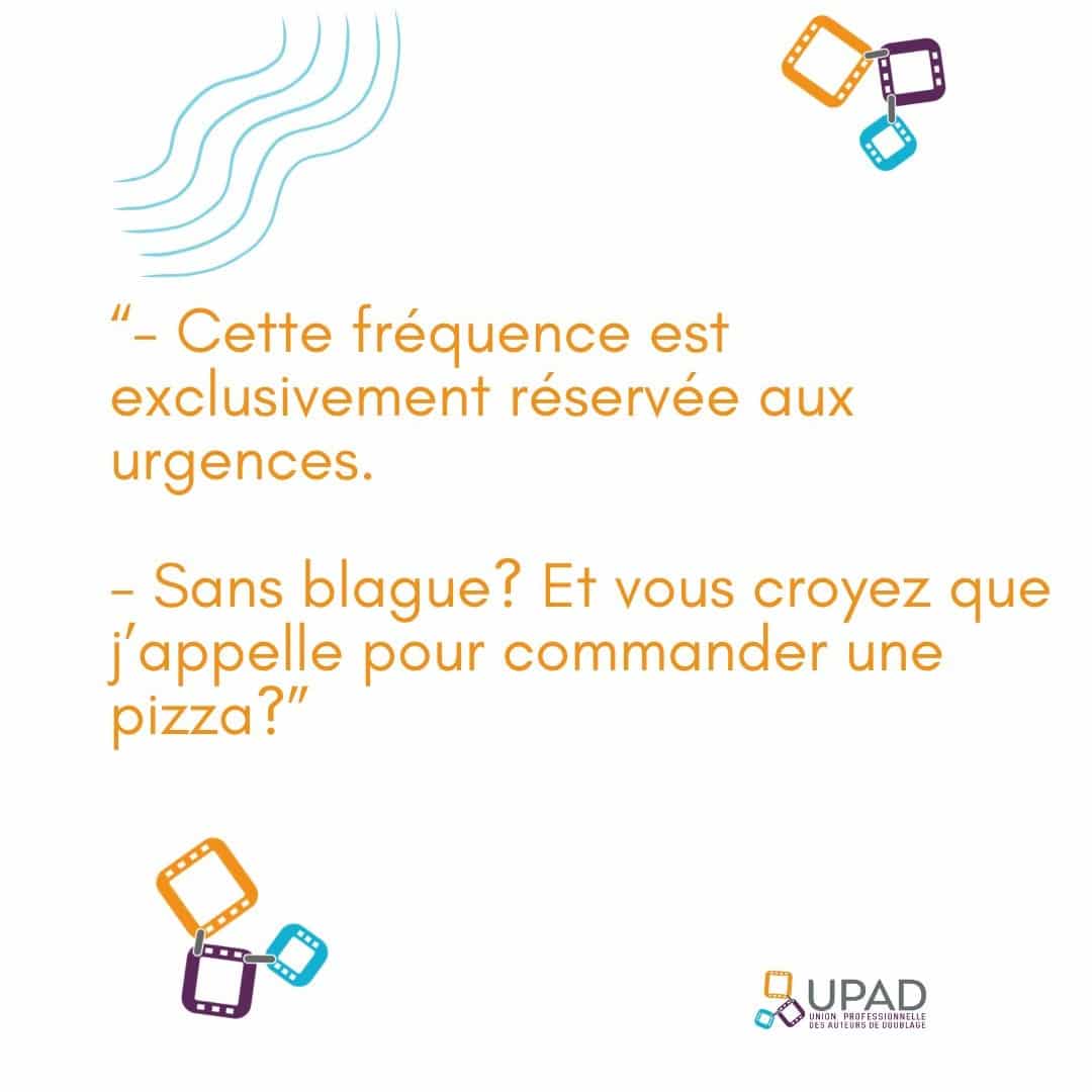 🎬 Suite de notre saga estivale "Devinez la Réplique"!
🔆 Tout le mois d’août, l’Upad vous fait vivre la saison 2 de la Saga "Devinez la Réplique" en vous régalant de savoureux dialogues de VF.
De quels films sont-ils tirés?
Quels en sont les auteurs?
Quelles sont vos répliques cultes?
À vous de jouer en commentaire. 😎